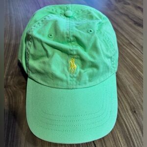 Ralph Lauren Polo hat. Green with a yellow horse.